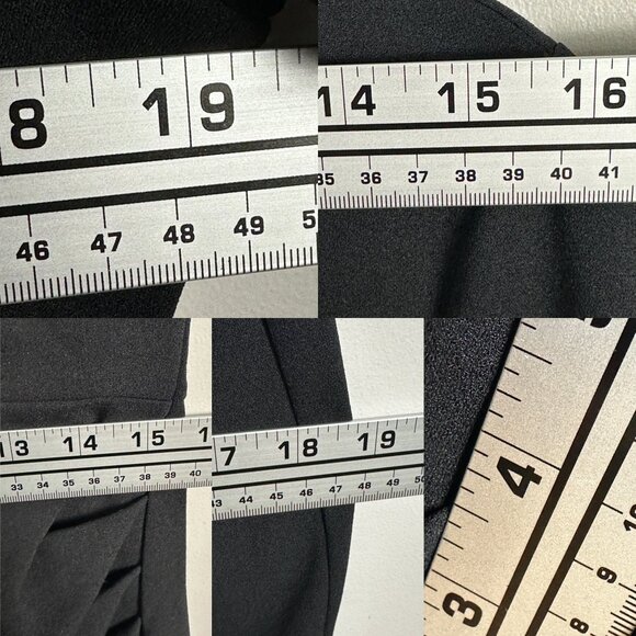 NWT Muisol Black Mock Tie Neck‎ Retro Ruched Sheath Dress Black Size XL Ruching - Picture 14 of 15